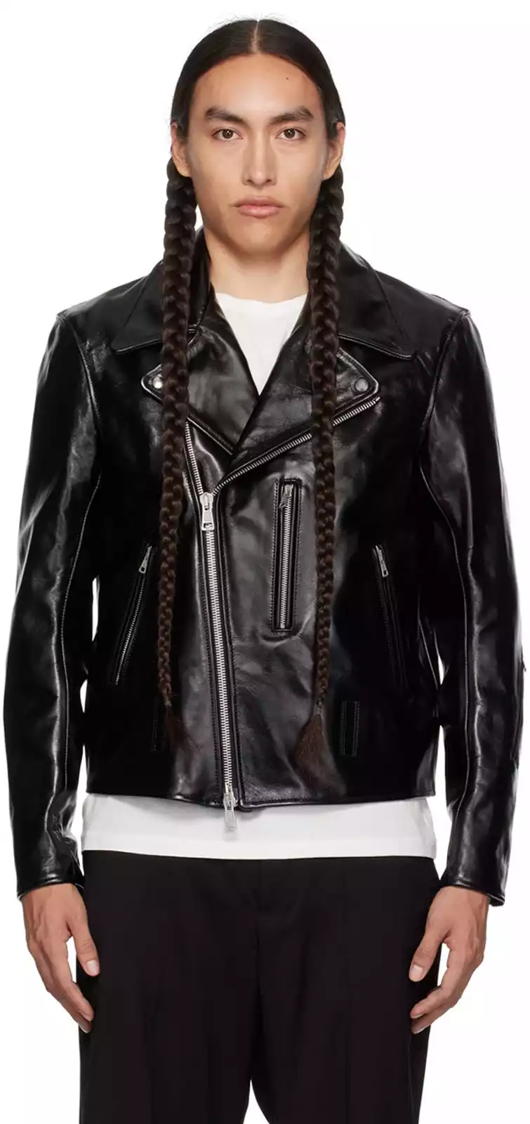Our Legacy: Black Hellraiser Leather Jacket | SSENSE