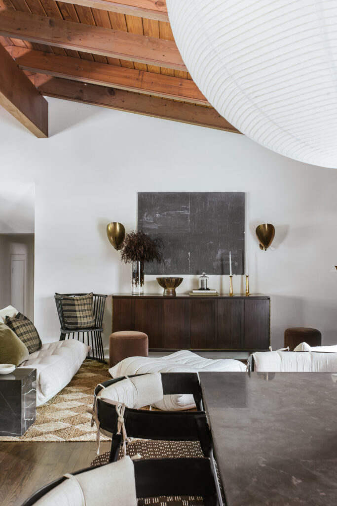 family room viewed from the kitchen island